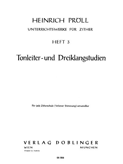 Proell Heinrich: Tonleiter Und Dreiklangstudien Unterrichtsw