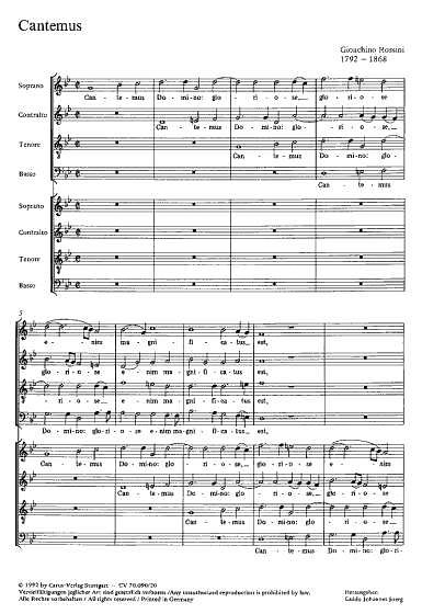G. Rossini: Cantemus Domino