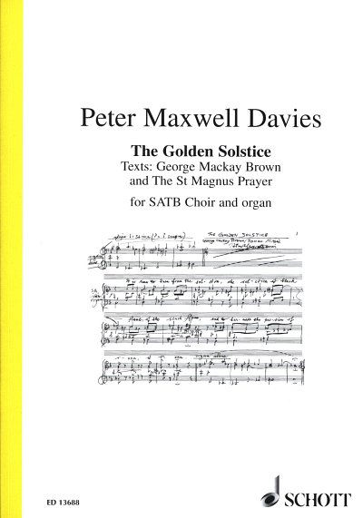 P. Maxwell Davies: The Golden Solstice op. 337  (Part.)