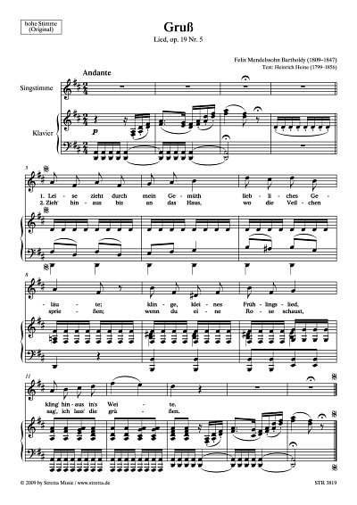 DL: F. Mendelssohn Bartholdy: Gruss (