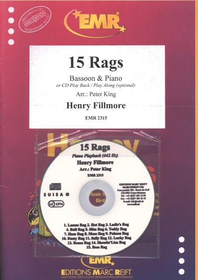 H. Fillmore: 15 Rags, FagKlav (+CD)