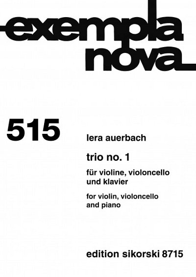 L. Auerbach: Trio Nr. 1 für Violine, Violoncello und Klavier op. 28