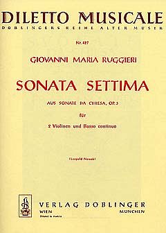Ruggieri Giovanni Maria: Sonate Settima A-Moll Op 3/7 Dilett