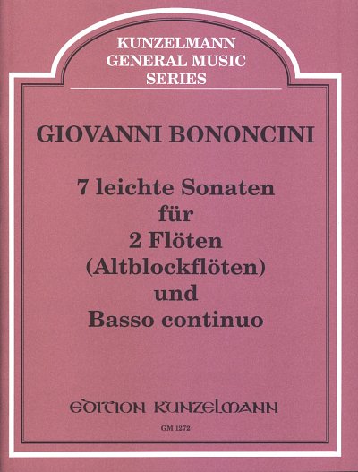 G. Bononcini: 7 leichte Sonaten für 2 Flöten und  (KlavpaSt)