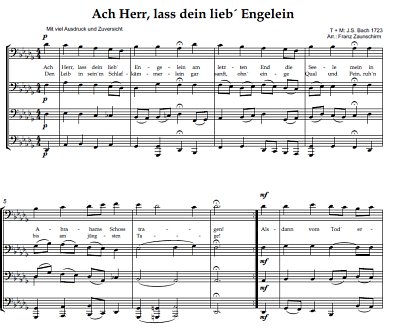 DL: J.S. Bach: Ach Herr, lass dein lieb´ Engele, 4Blech (Pa7