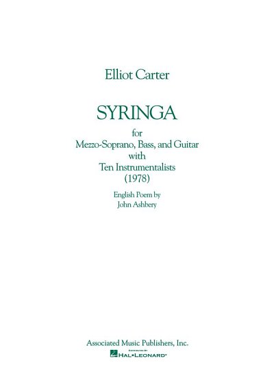 E. Carter: Syringa (1978) (Pa+St)