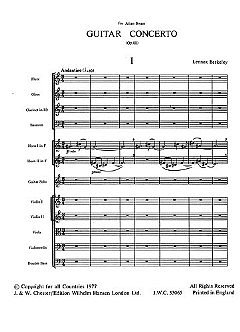 L. Berkeley: Concerto For Guitar And Orchestra Op.88 (Part.)