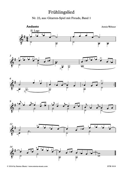 DL: A. Wehner: Fruehlingslied, Gitarre