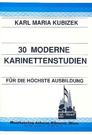 K.M. Kubizek: 30 moderne Klarinettenstudien, Klar