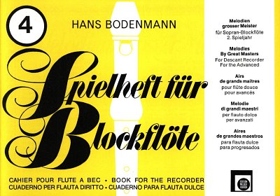 H. Bodenmann: Spielheft für Blockflöte 4, SBlf