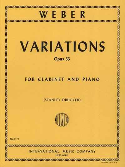 C.M. von Weber: Variazioni Op. 33 (Drucker) (Bu)