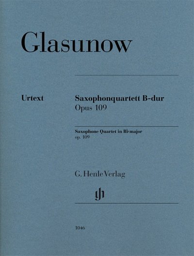 A. Glasunow: Saxophonquartett B-dur op. 109, 4Sax (Stsatz)