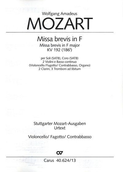 W.A. Mozart: Missa brevis in F F-Dur KV 192 (186f) "Kleine Credomesse" (1774)