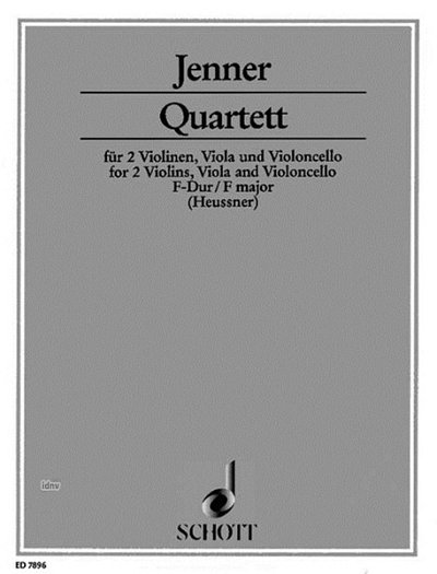G. Jenner: Quartett F-Dur , 2VlVaVc (Pa+St)