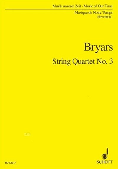 G. Bryars: String Quartet No. 3 , 2VlVaVc (Part.)