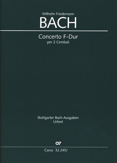 W.F. Bach: Concerto F-Dur BR-WFB A 12, 2Cemb