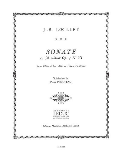 J. Loeillet de Londres: Sonata G Minor Op 4 No 6