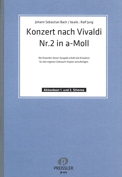 J.S. Bach: Konzert A-Moll Nach Vivaldi Nr 2 Bwv 593
