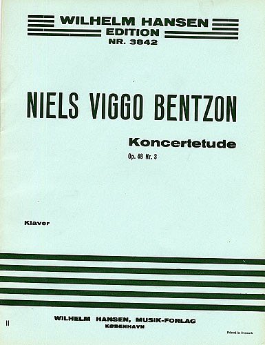 N.V. Bentzon: Concert Etude For Piano Op. 48 No. 3, Klav