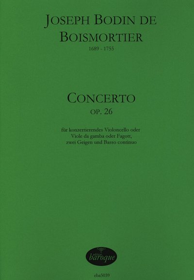 J.B. de Boismortier: Konzert op.26 für Violoncello s (Pa+St)