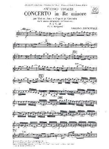 A. Vivaldi: Concerto per Violino, Archi e BC in Re min. Rv 242