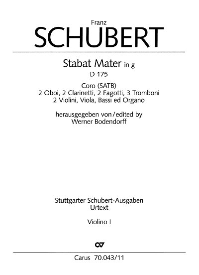 F. Schubert: Stabat Mater in g D 175, GchOrch (Vl1)