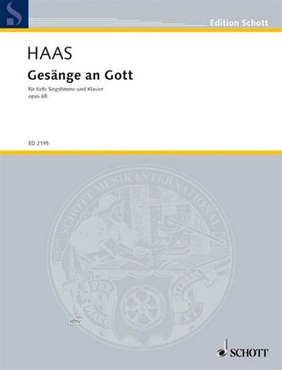 J. Haas: Gesänge an Gott op. 68 , GesKlav