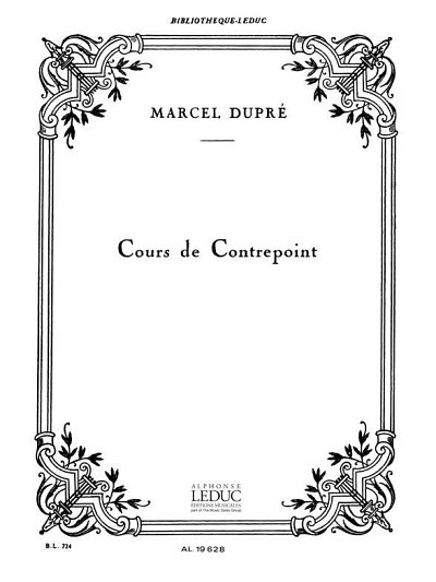 M. Dupré: Cours de Contrepoint, Ges (Bu)