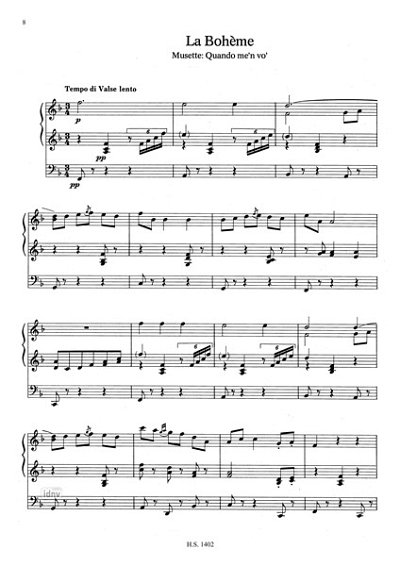 Meisterwerke der Tonkunst - Giacomo Puccini für elektronische Orgel