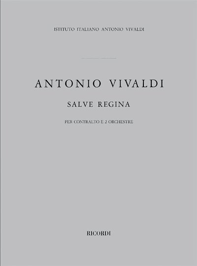 A. Vivaldi: Salve Regina RV 616, GesA2Orch (Part.)