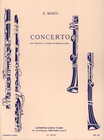 E. Bozza: Concerto For Clarinet And Chamber Orchestra (Bu)