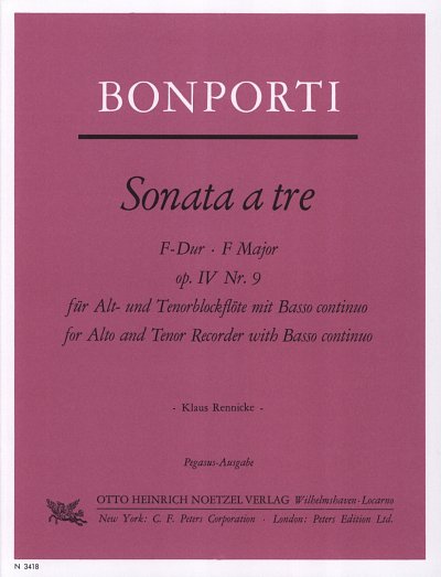 Bonporti Francesco Antonio: Sonate A Tre Op 4/9