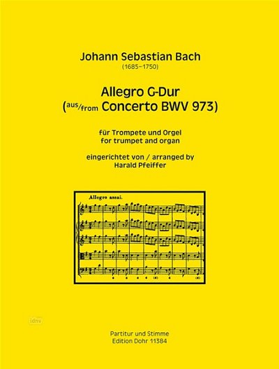 J.S. Bach: Allegro G-Dur aus Konzert BWV 973 BWV973 (PaSt)