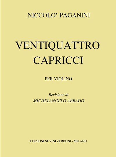 N. Paganini: Ventiquattro Capricci Per Violino Solo, Viol