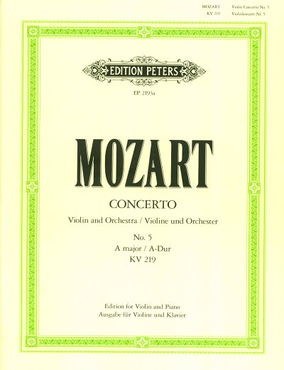 W.A. Mozart: Konzert 5 A-Dur Kv 219 - Vl Orch
