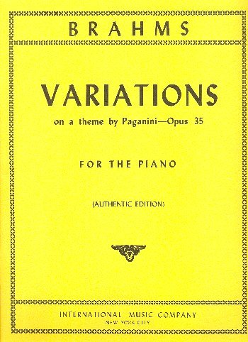 J. Brahms: Variazioni Su Un Tema Di Paganini Op. 35, Klav