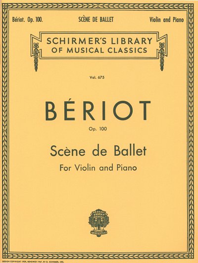 C.A. de Bériot: Scène de Ballet op. 100, VlKlav (Pa+St)