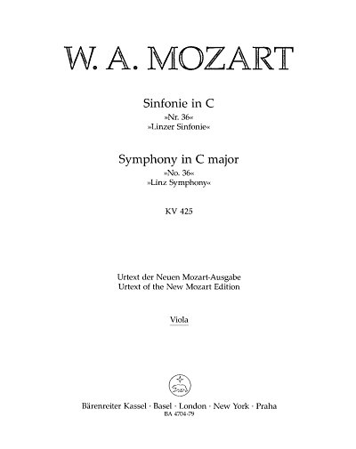 W.A. Mozart: Sinfonie Nr. 36 C-Dur KV 425, Sinfo (Vla)