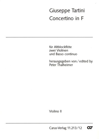 G. Tartini: Concertino in F fuer Blockfloete und Streicher