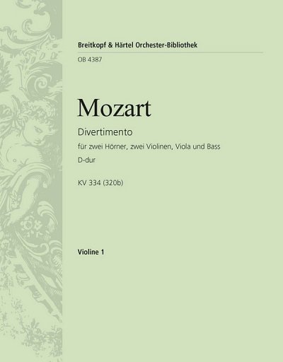 W.A. Mozart: Divertimento D-Dur KV 334 (320)