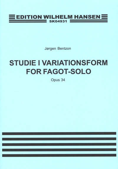 J. Bentzon: Studie i Variationsform For Fagot Solo Op. , Fag