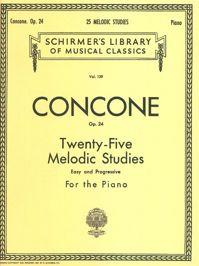 G. Concone: 24 Melodic Studies op. 24, Klav