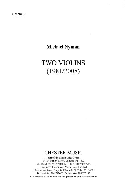 M. Nyman: Two Violins