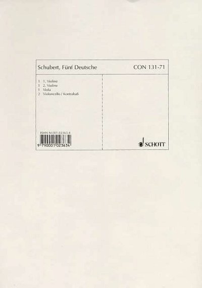 F. Schubert i inni: Fünf Deutsche