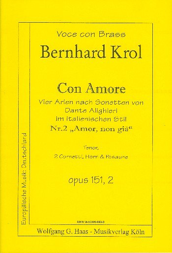 B. Krol: Con Amore Op 151/2 - 4 Arien Nach Sonetten