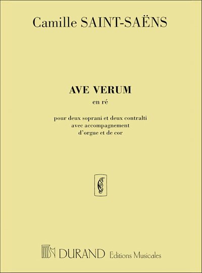 C. Saint-Saëns: Ave Verum Re 4Vx-Cor-Orgue  (Part.)