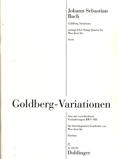 J.S. Bach: Goldberg Variationen BWV 988, Partitur