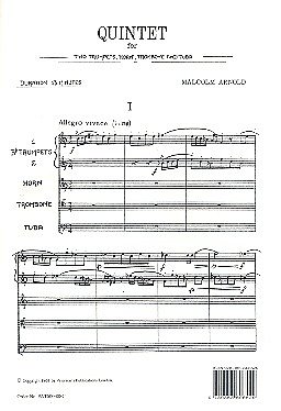 M. Arnold: Quintet for Brass op. 73, 2TrpHrnPosTb (Part.)