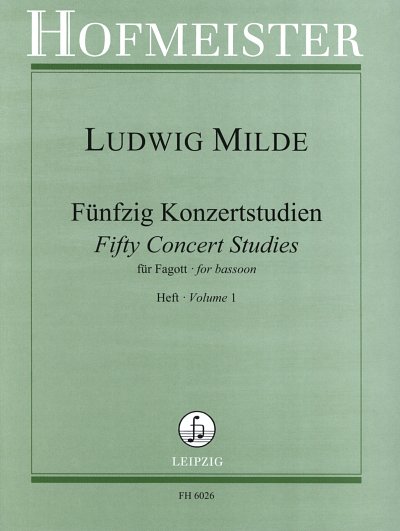 L. Milde: 50 Konzertstudien op.26 Band 1 (Nr.1-25), Fag