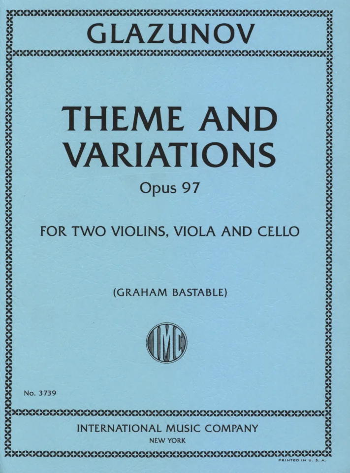 A. Glasunow: Theme and Variations op. 97, 2VlVaVc (Pa+St) (0)
